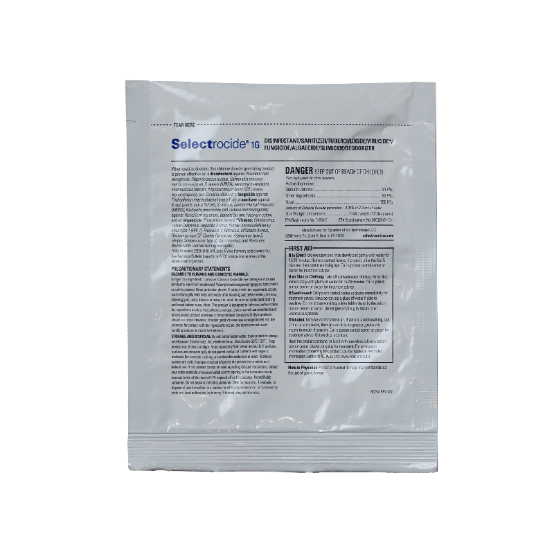 UltraPure Selectrocide® concentrated disinfectant packet - 1g